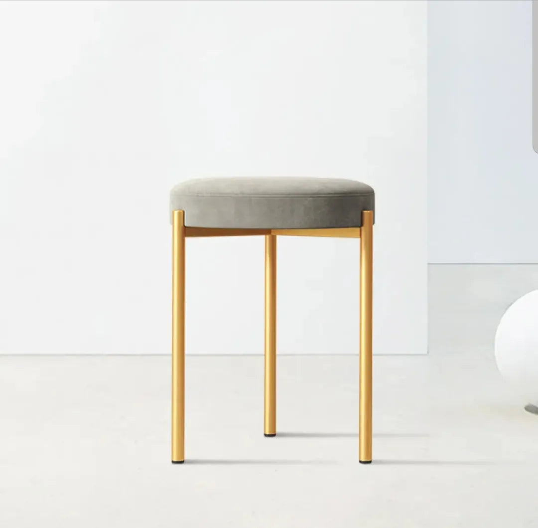Metal-leg couch chair, ottoman, and sitting stool Ottoman puffs for a couch chair in a room at home Best for living room