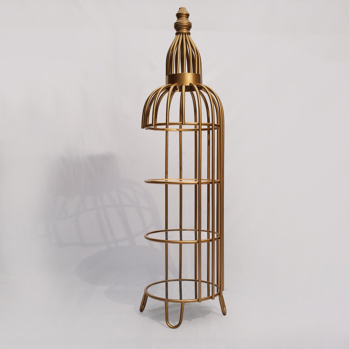 Four Layer iron cage with golden frame
