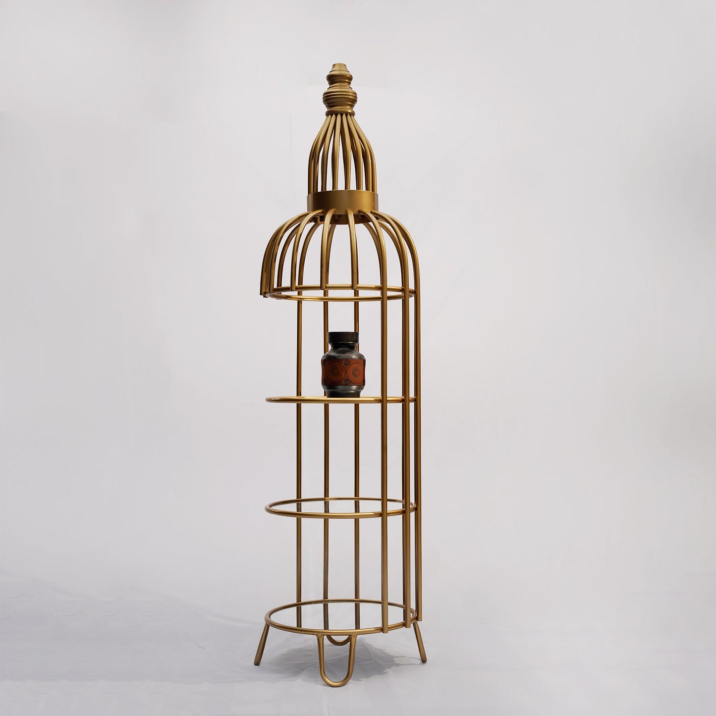 Four Layer iron cage with golden frame