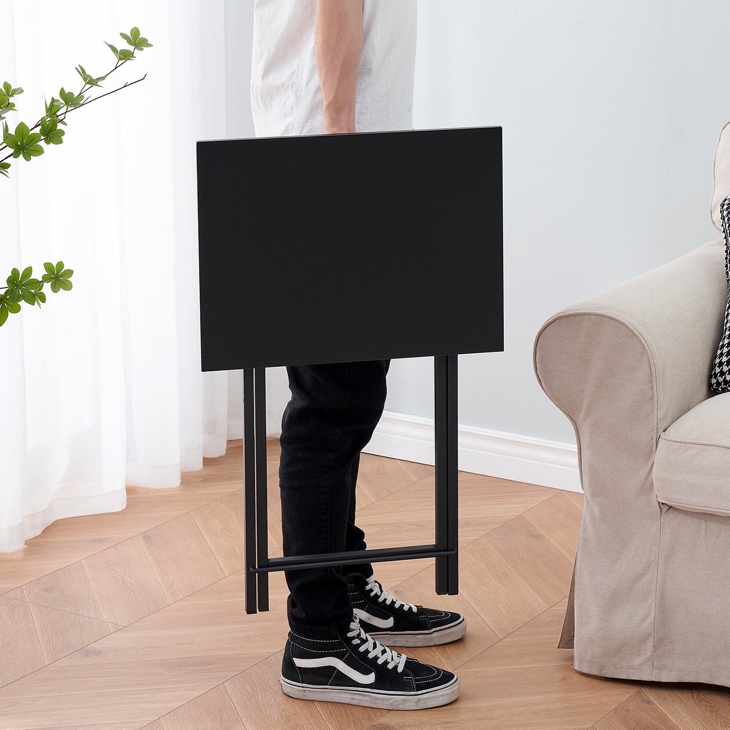 Snack Eating Tables with Cup Holder Kitchen Living Room