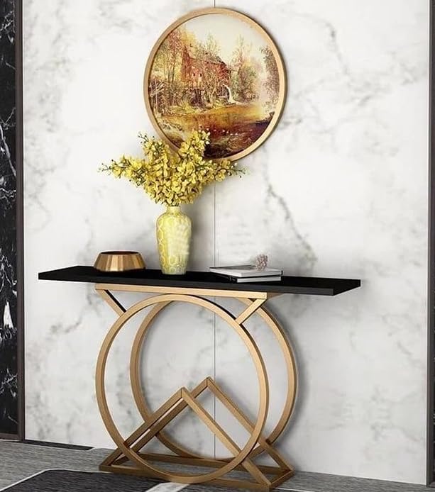 Iron Frame Console Table for Entryway & table for Living Room