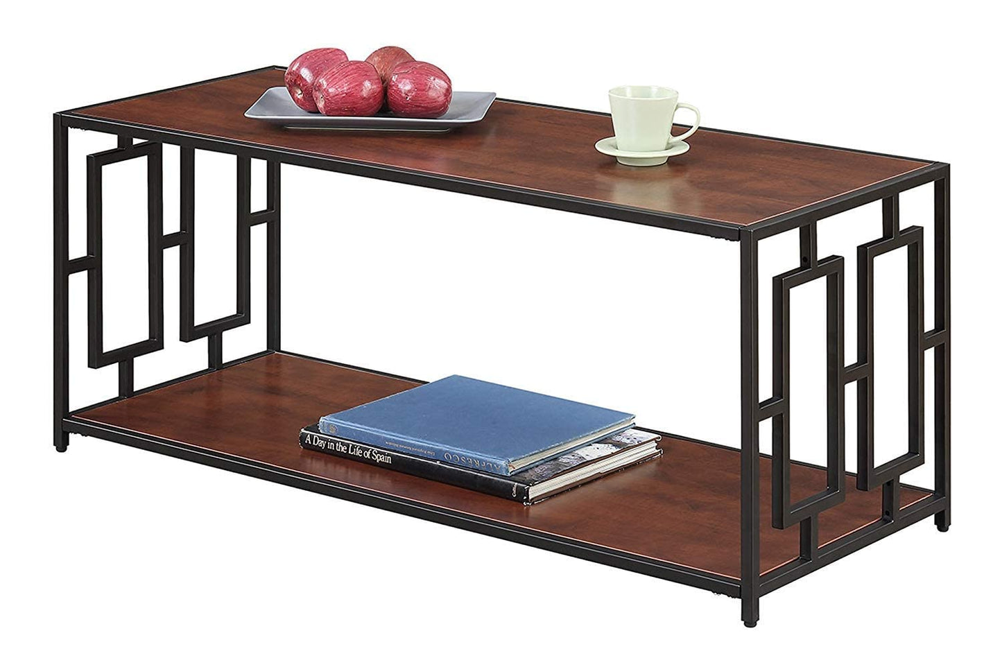 New modern design solid wood iron frame center table square metal frame furniture for living room mbf sheet