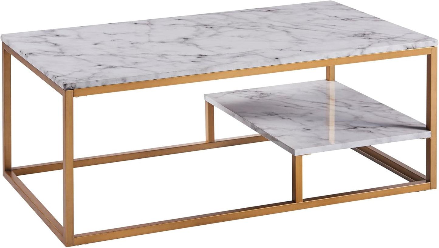 Modern Rectangle Coffee Table with Storage for Living Room