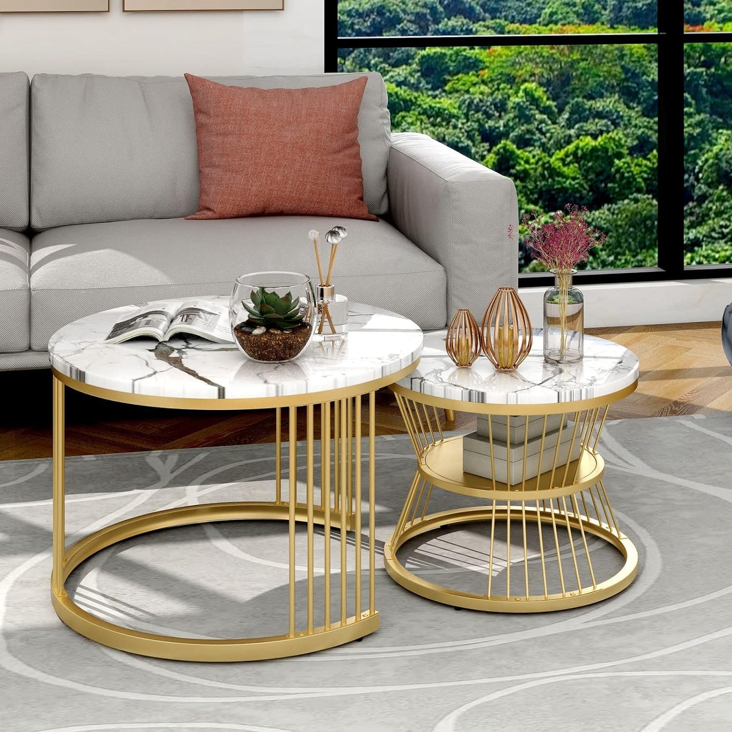 2 Set Of Nesting Table Luxury Style For Room