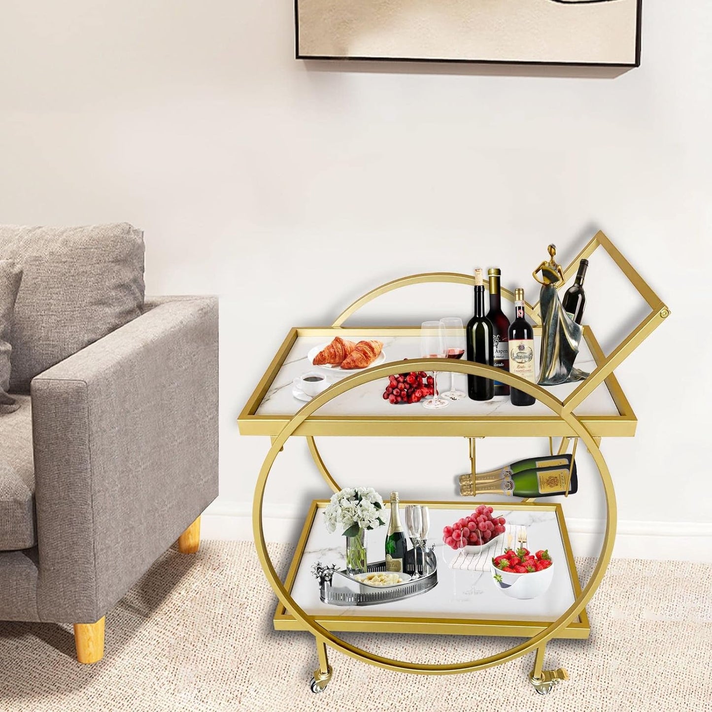 Kitchen Cart Serving Trolley For Household