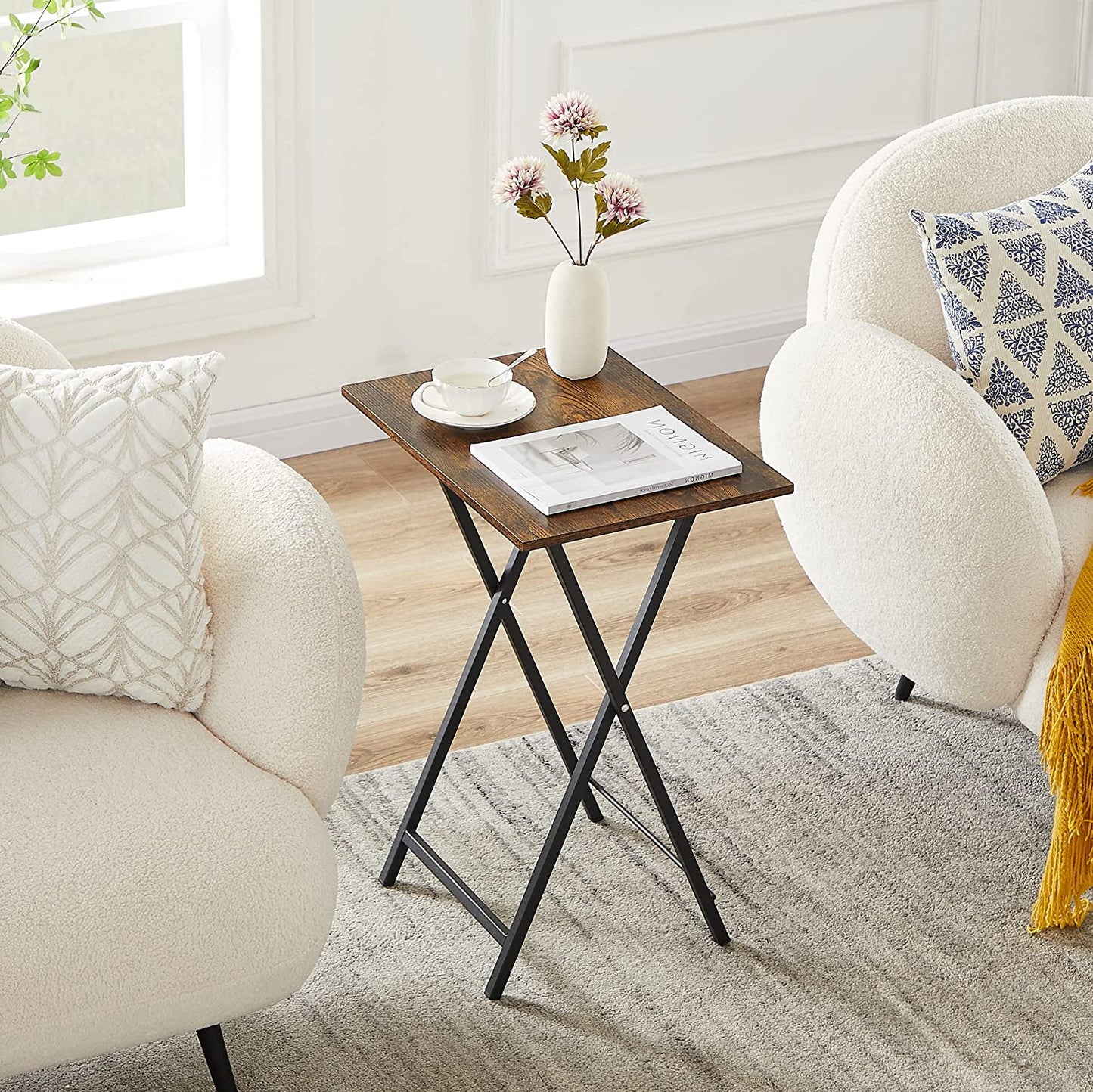 Snack Eating Tables with Cup Holder Kitchen Living Room