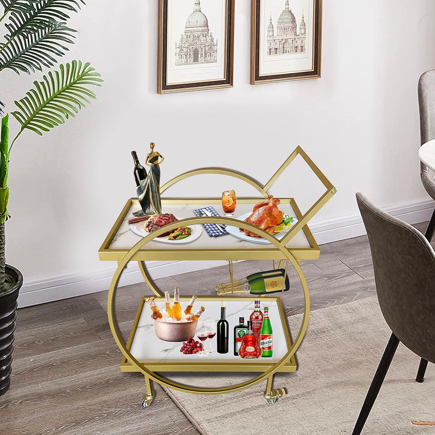 Kitchen Cart Serving Trolley For Household