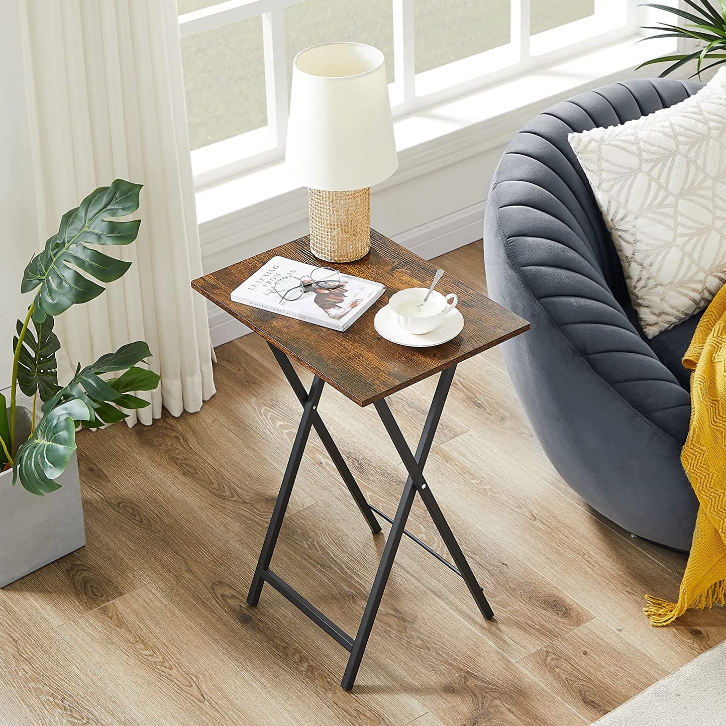 Snack Eating Tables with Cup Holder Kitchen Living Room