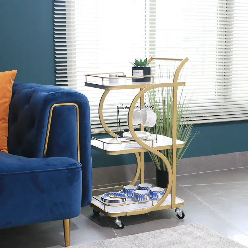 Serving Cart Kitchen Trolley For Household