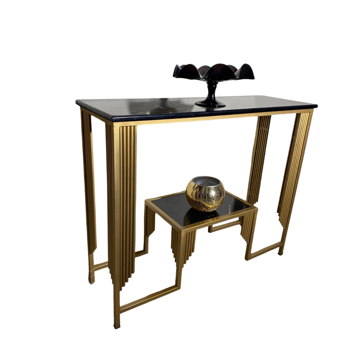 Console Table wooden marble texture top hallway table