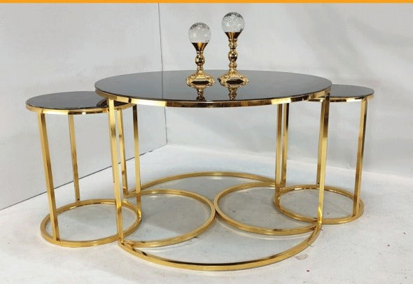 Single X base center table with amazing set of nesting table