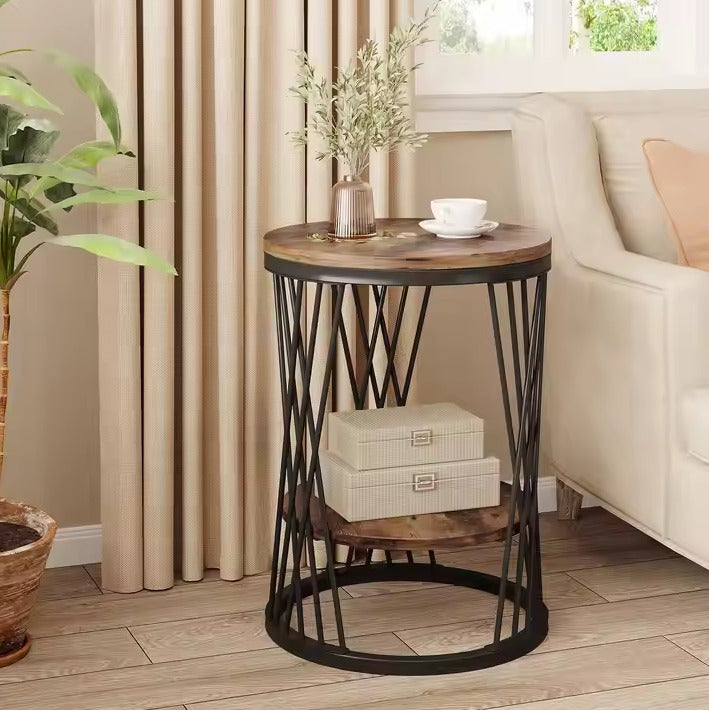Aesthetic Marble Side Table - Black & Gold Retro Luxury