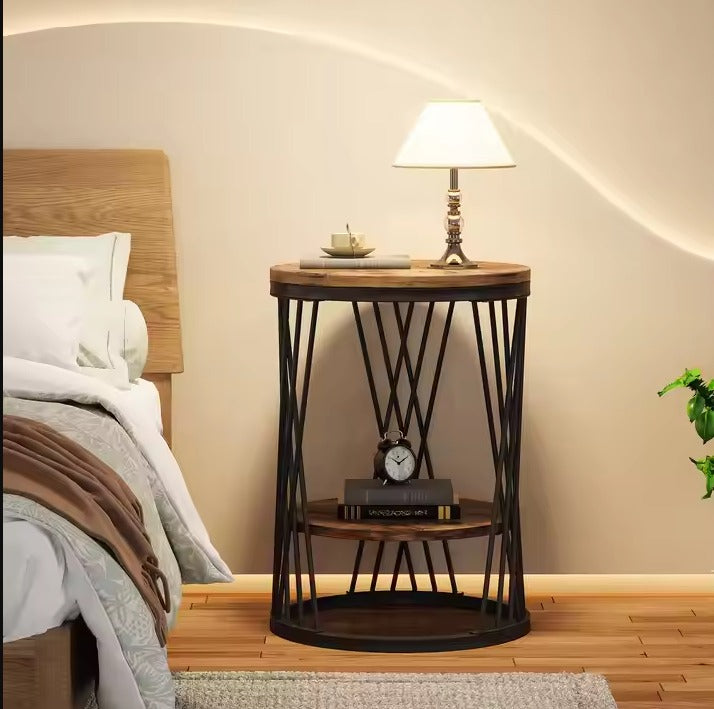 Aesthetic Marble Side Table - Black & Gold Retro Luxury