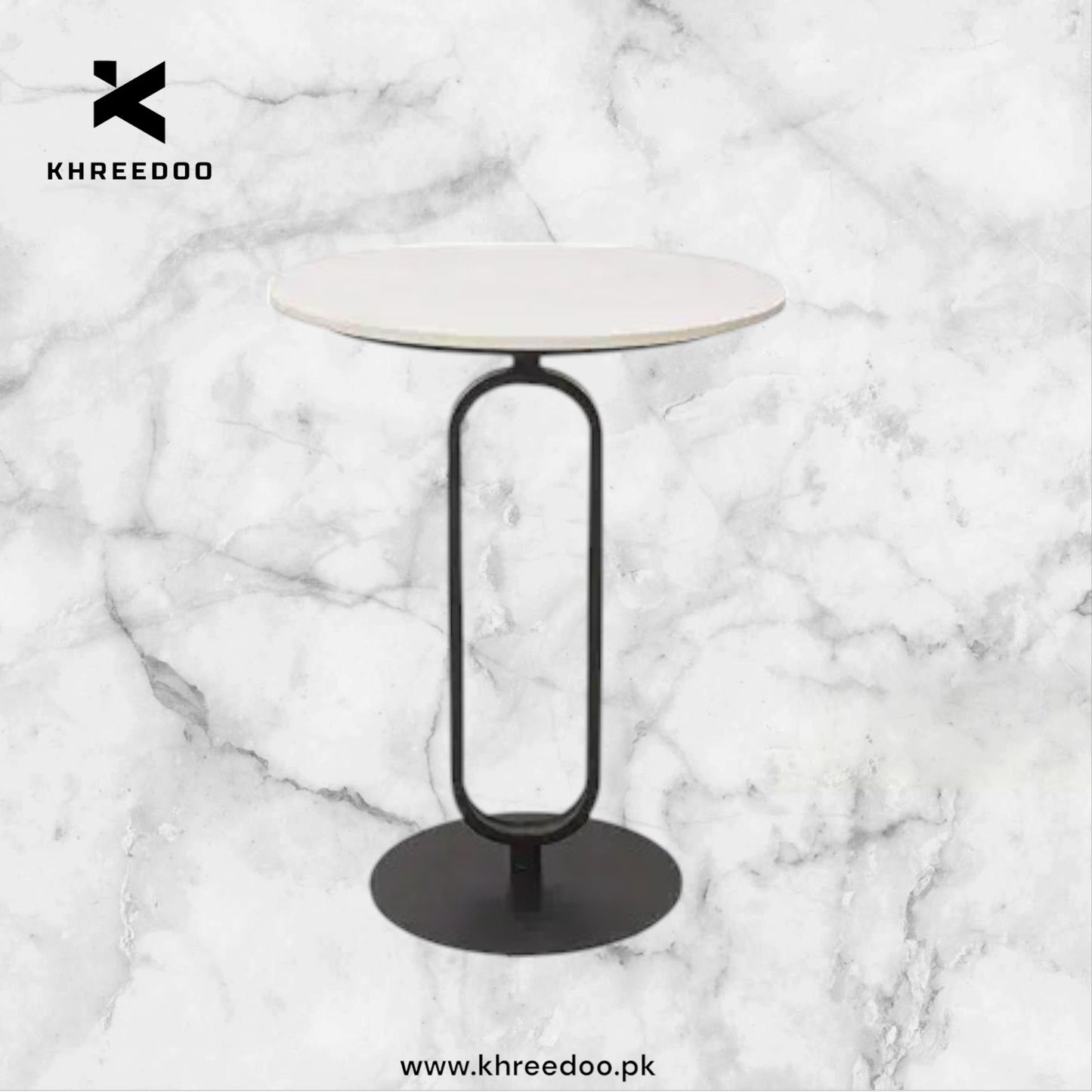 Side Table with Marble Texture Top Metal Round Table Modern Sofa Side End Table Side Desk for Couch Living Room Bedroom