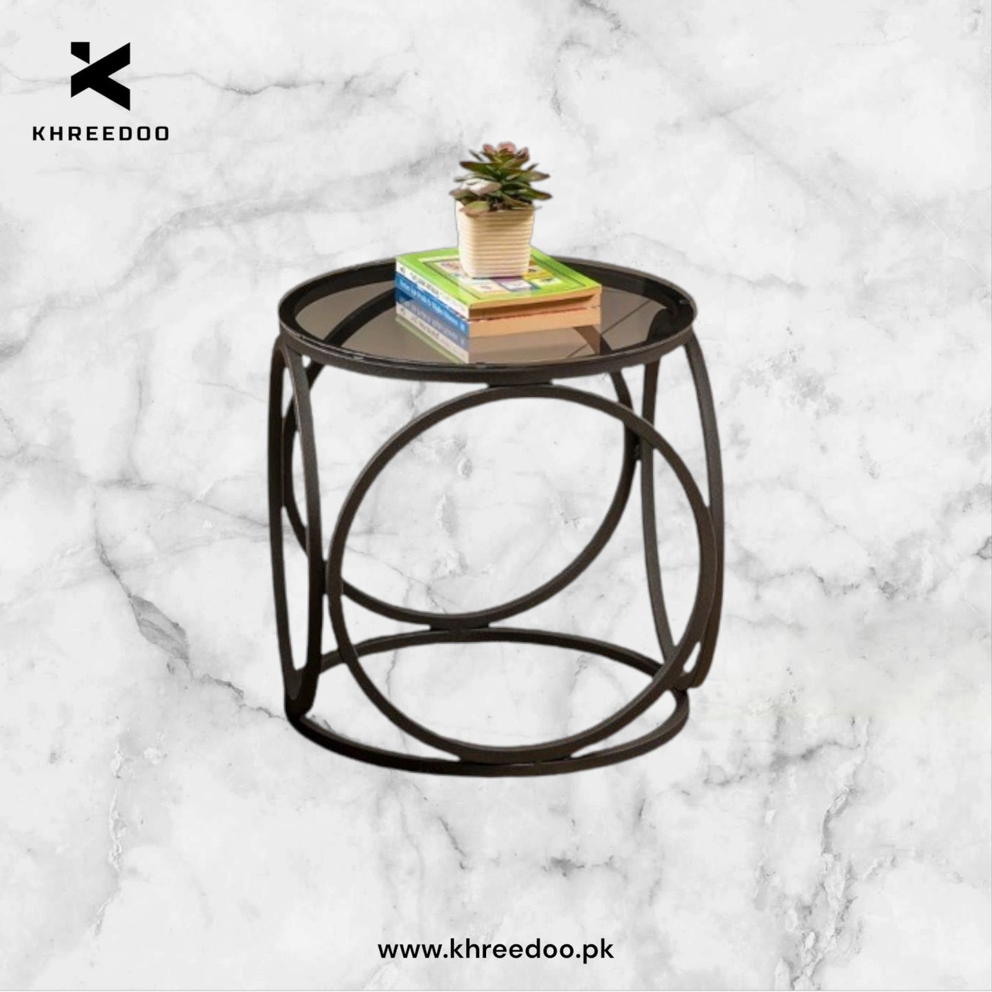 Sofa Side Table Bed Side Table Unique & Elgance Design For T.v Lounch & Entress Room with Wooden Marble Texture Sheet