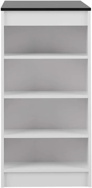 Wood Dining Bar Table with Storage Shelves - Home & Kitchen
