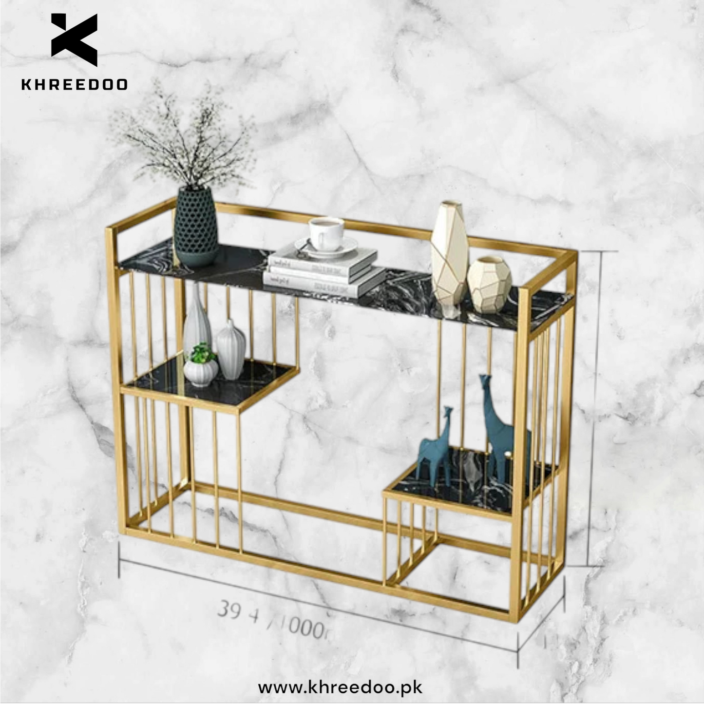 3 Layers Console Table Hallway Entryway Table