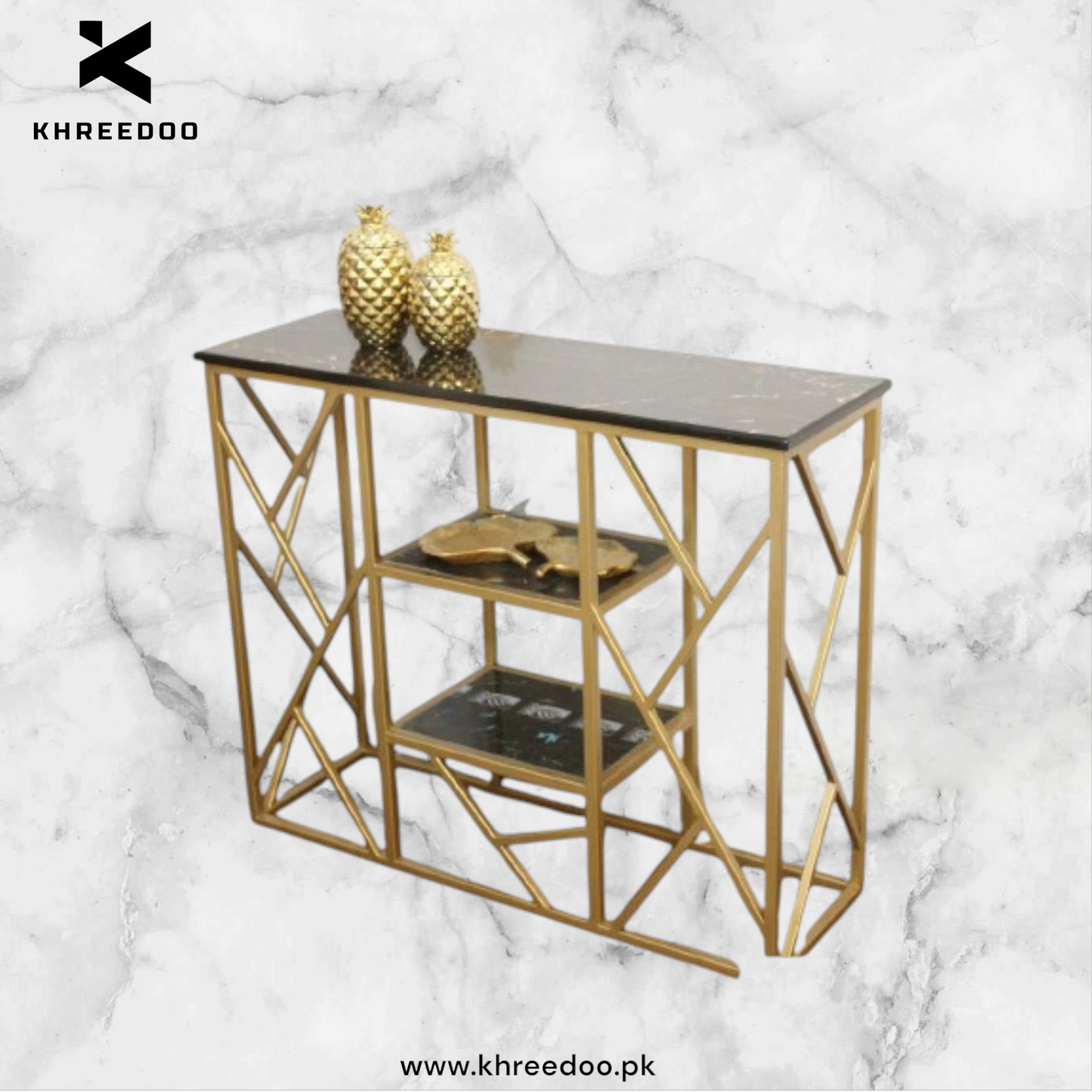 3-Sheet Console Table for Entryway & Home Décor