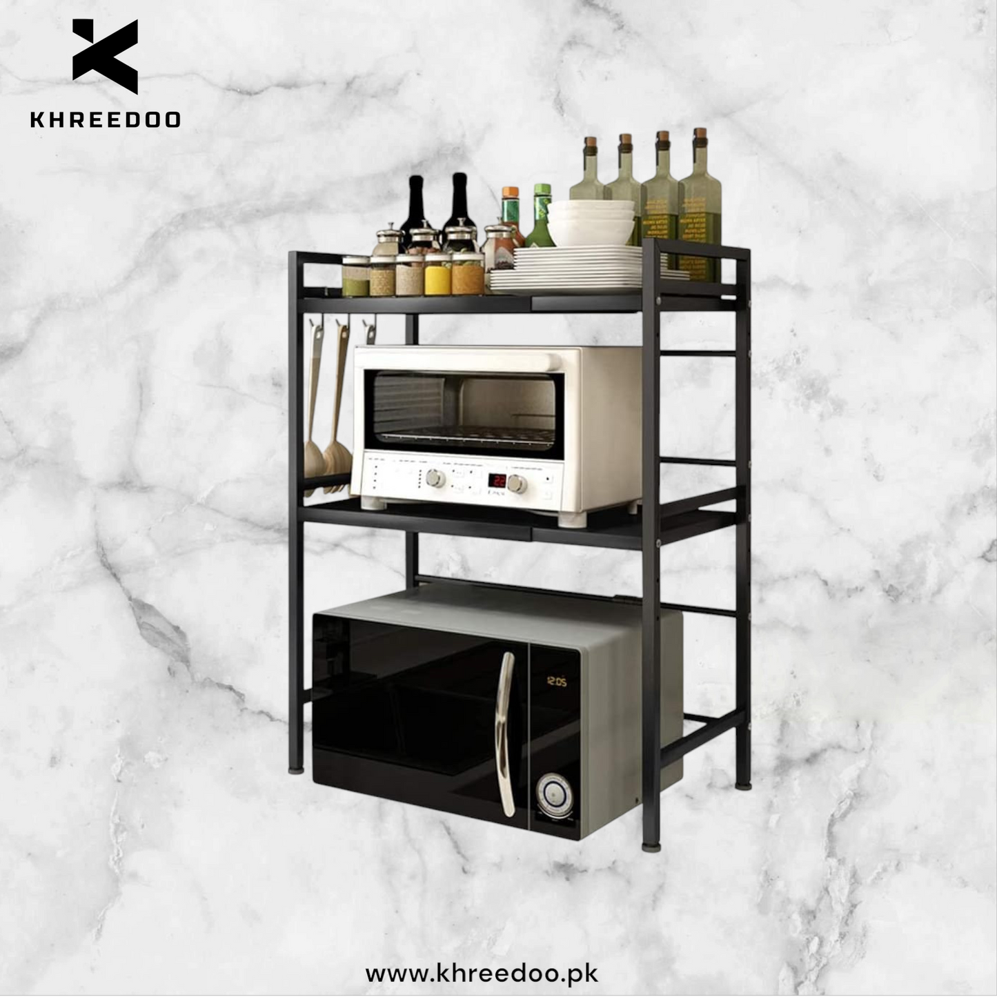 Modern Stylish Oven Rack 2 Layer Microwave Oven Rack