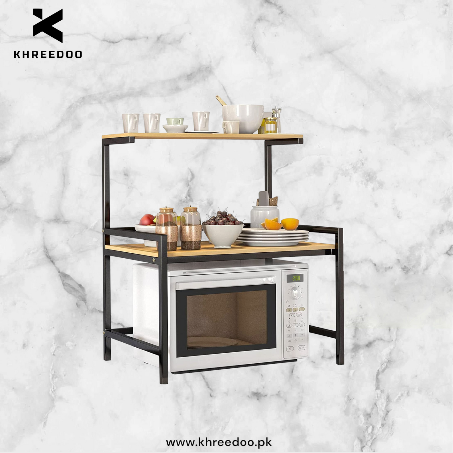 Kitchen Storage Shelf - Microwave Rack & Organizer