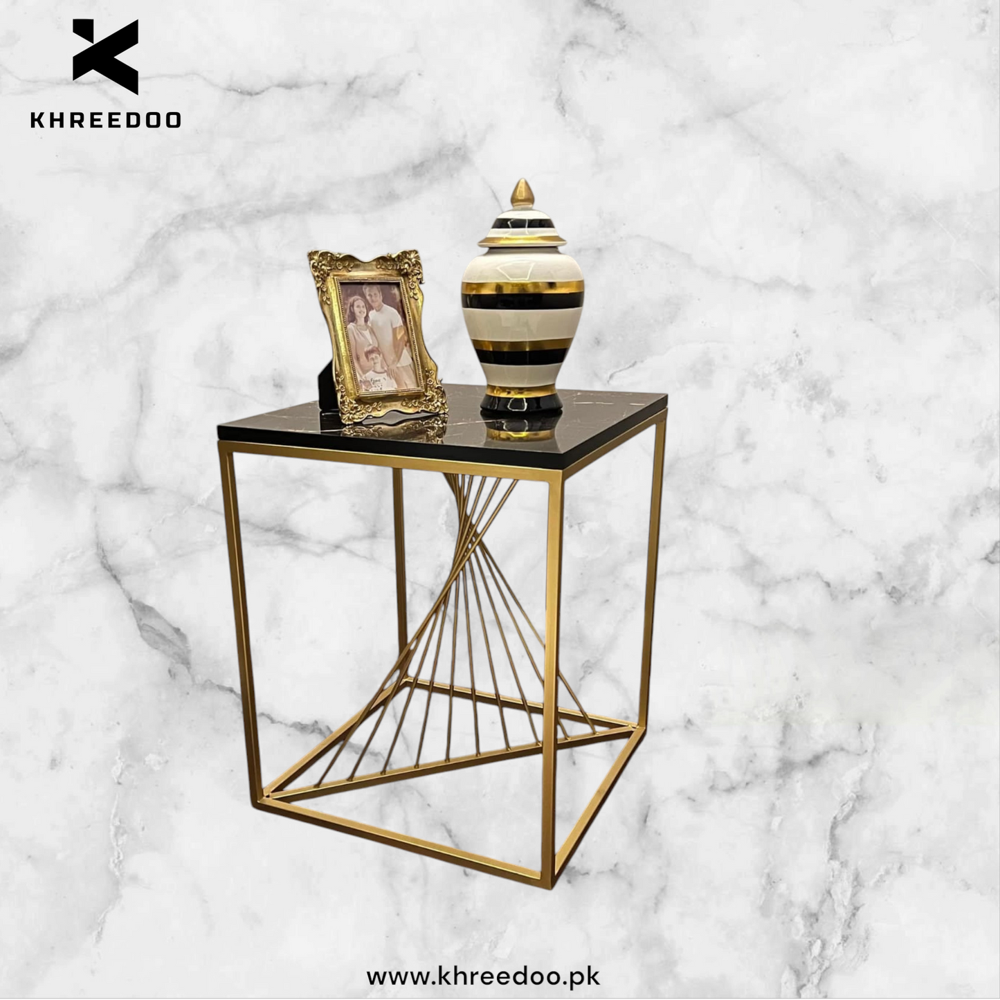 Center Cross Rod Table Sofa Side Table