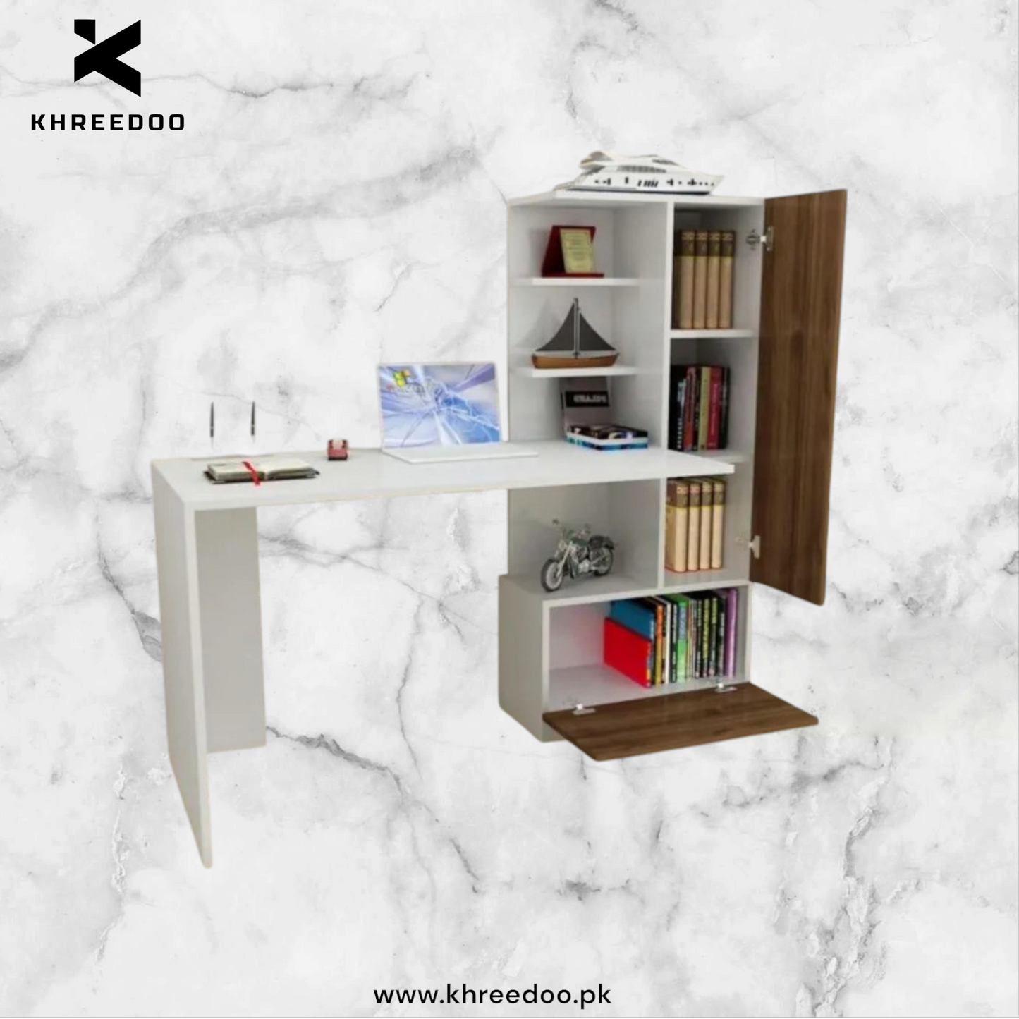 Creative-study desk with large storage