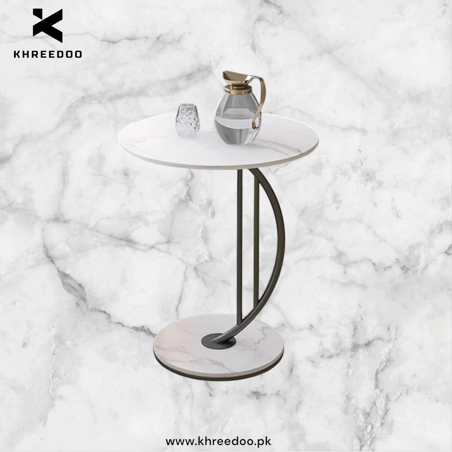 Premium Round Marble Coffee Table - Luxury Design