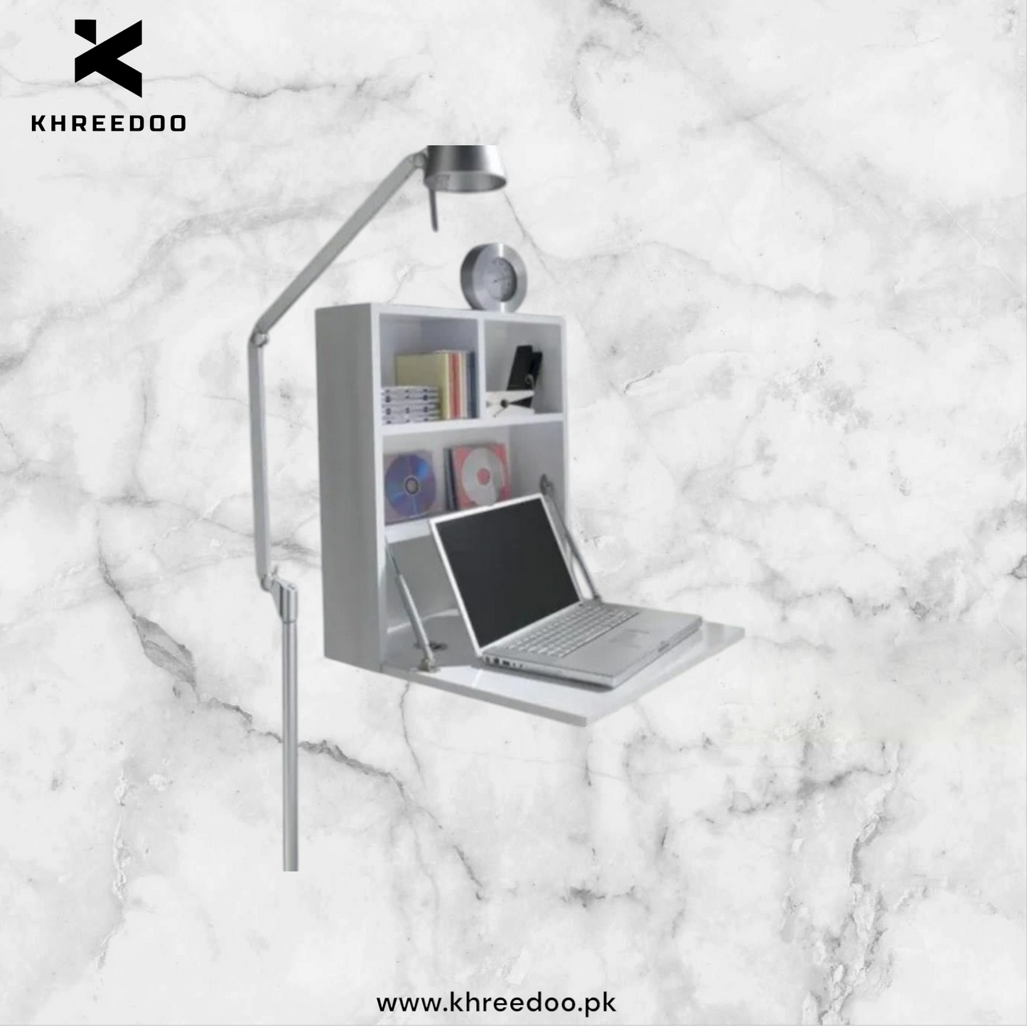 Small-wall mounted folding laptop desk