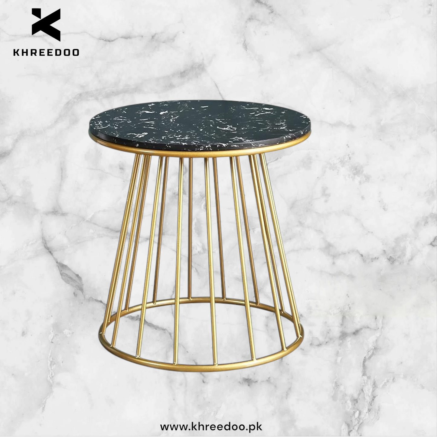Round Metal Side Table - Modern Living Room Furniture