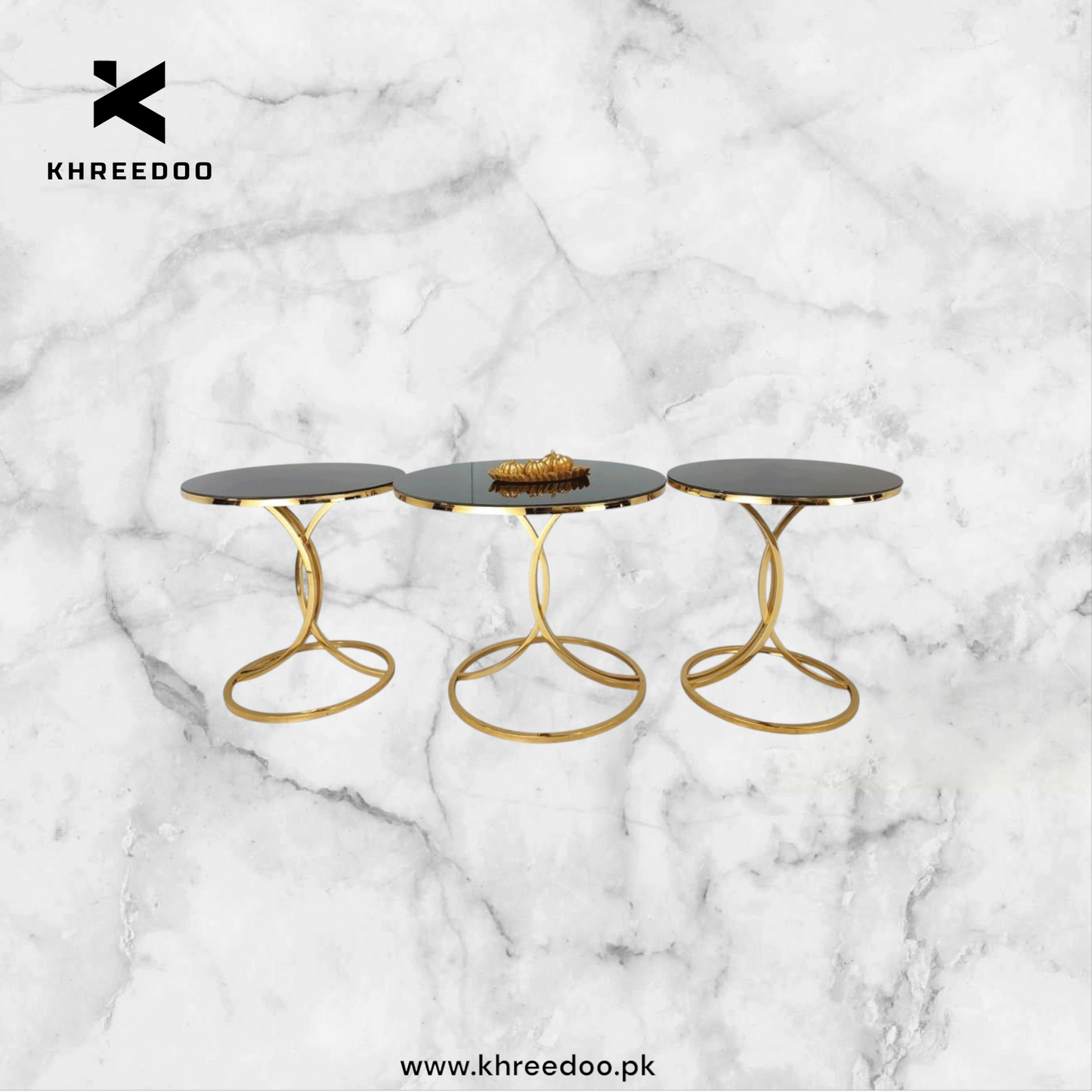 Simple and Unique Design Nesting Table (Set of 3)