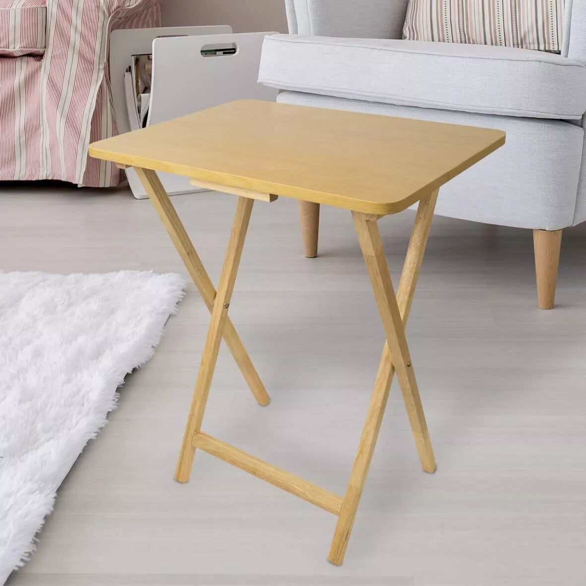 Folding Wooden Study Table with Single Shelf