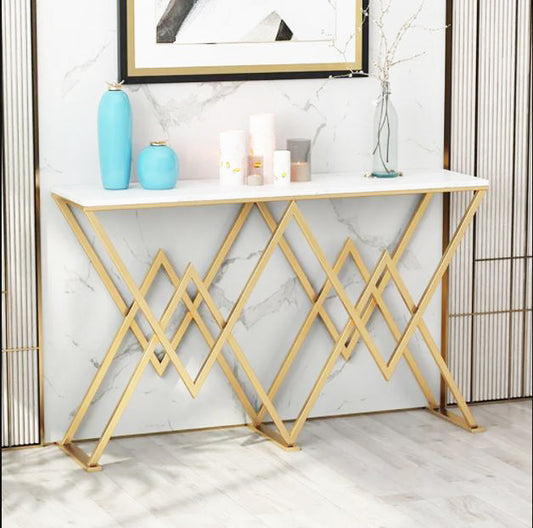 Console Table Modern High Quality TOP Luxury Console Table New Arrival with Metal Frame in White and blacks