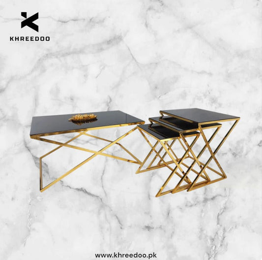 Square center table + square nesting table (set of 3)