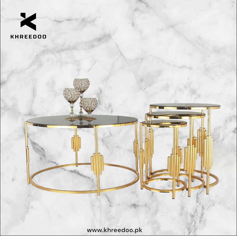 Modern Center Table + Nesting Table (Set of 3) - Premium Furniture Collection