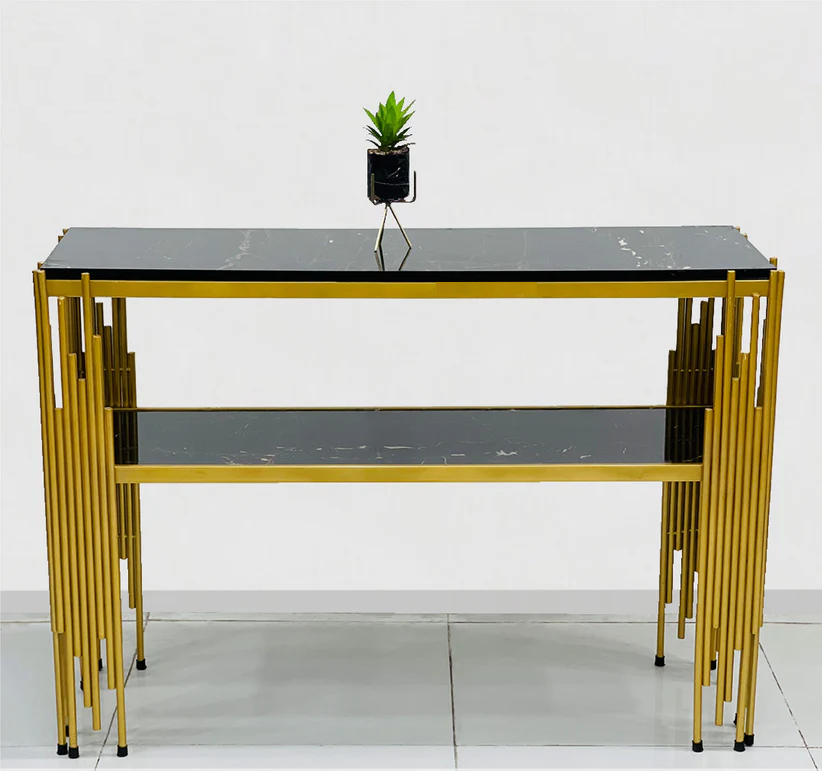 C4 Console Table Narrow Rods Design Living Room Table