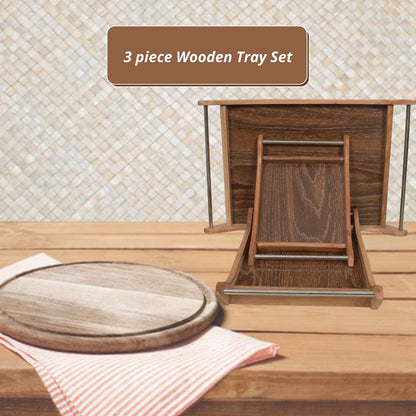 Tray Set 3 Wooden Tray Set