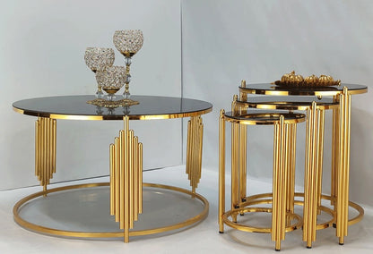 luxury Center +  round Nesting Table Set (3 Pcs)