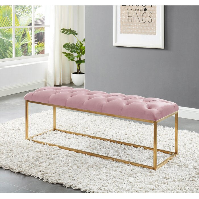 Modern Living Room Furniture Sofa Stool & Ottoman Fabric Velvet Bed End Stool Long Benches
