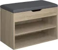 Shoe Rack Organizer with Open Shelves & Comfortable Seat