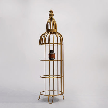 Four Layer iron cage with  golden frame