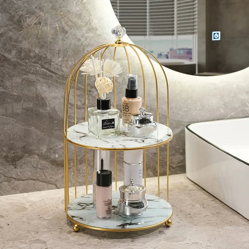 Iron Bird Cage Rack for Lipstick, Perfume & Cosmetics