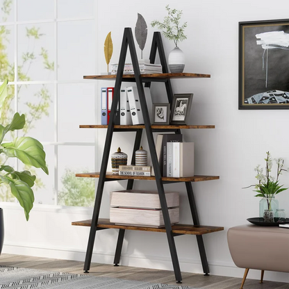 Triangle Book Rack 4-Layer Triangle Shape Book Rack Metal – Khreedoo