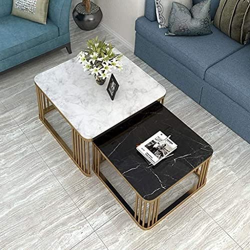 ART Coffee Table Set with Storage & Modern Open Shelf