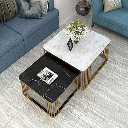 ART Coffee Table Set with Storage & Modern Open Shelf