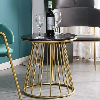 Round Metal Side Table - Modern Living Room Furniture