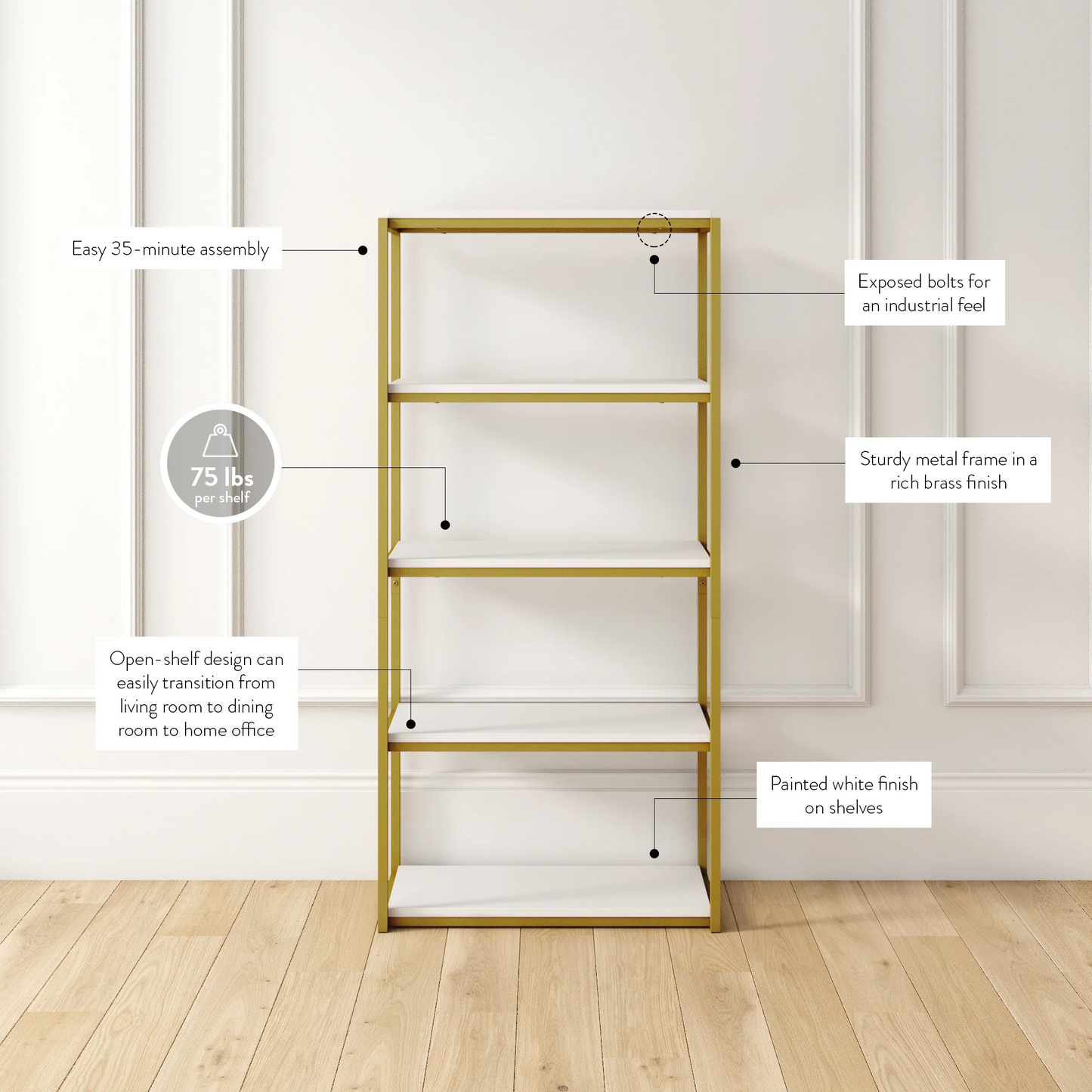 3-5-6 Layers Metal Book Rack Shelf