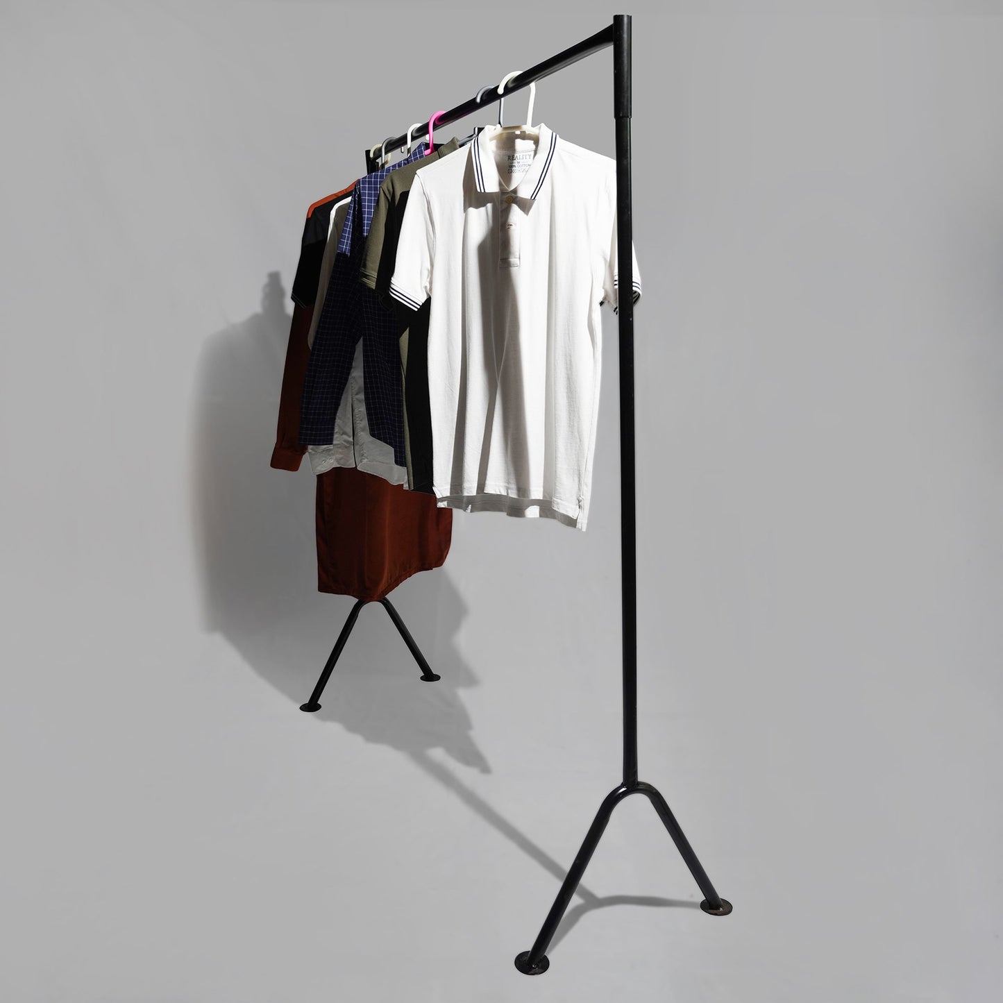 Single Pole Cloth Hanging Stand Open Wardrobe 5 Feet Stand