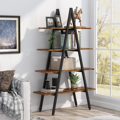 4-Layer Triangle Shape Book Rack Metal