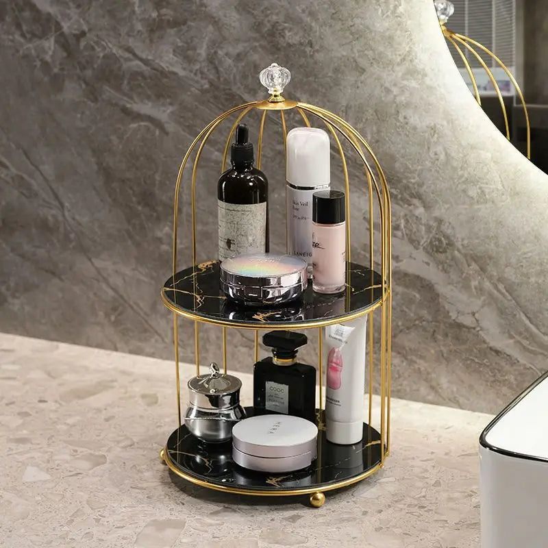 Iron Bird Cage Rack for Lipstick, Perfume & Cosmetics