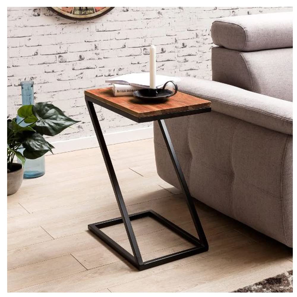 Z-Shaped Side Table - Durable Modern Wood Sofa & Coffee Table